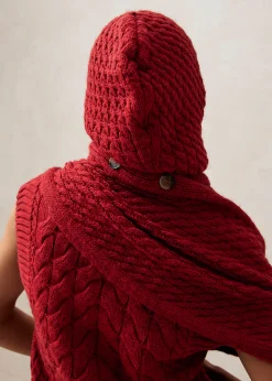 Kylie Red Tricot Scarf
