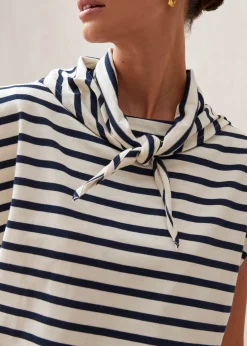 Laurent Stripes Navy And Cream Tshirt