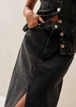 Mariana Black Denim Skirt