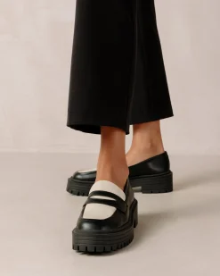 Mask Black Vegan Leather Loafers