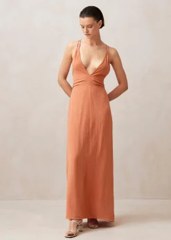 Mia Orange Maxi Dress