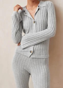 Michelle Grey Tricot Sweater