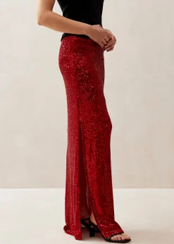 Misi Shimmer Red Skirt