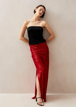 Misi Shimmer Red Skirt