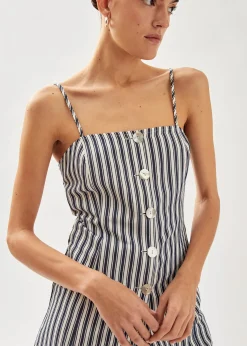 Nadine Stripes Blue And White Top