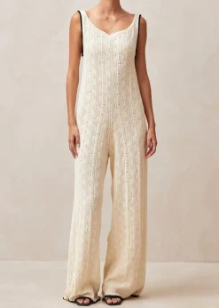 Namo Ecru Tricot Jumpsuit