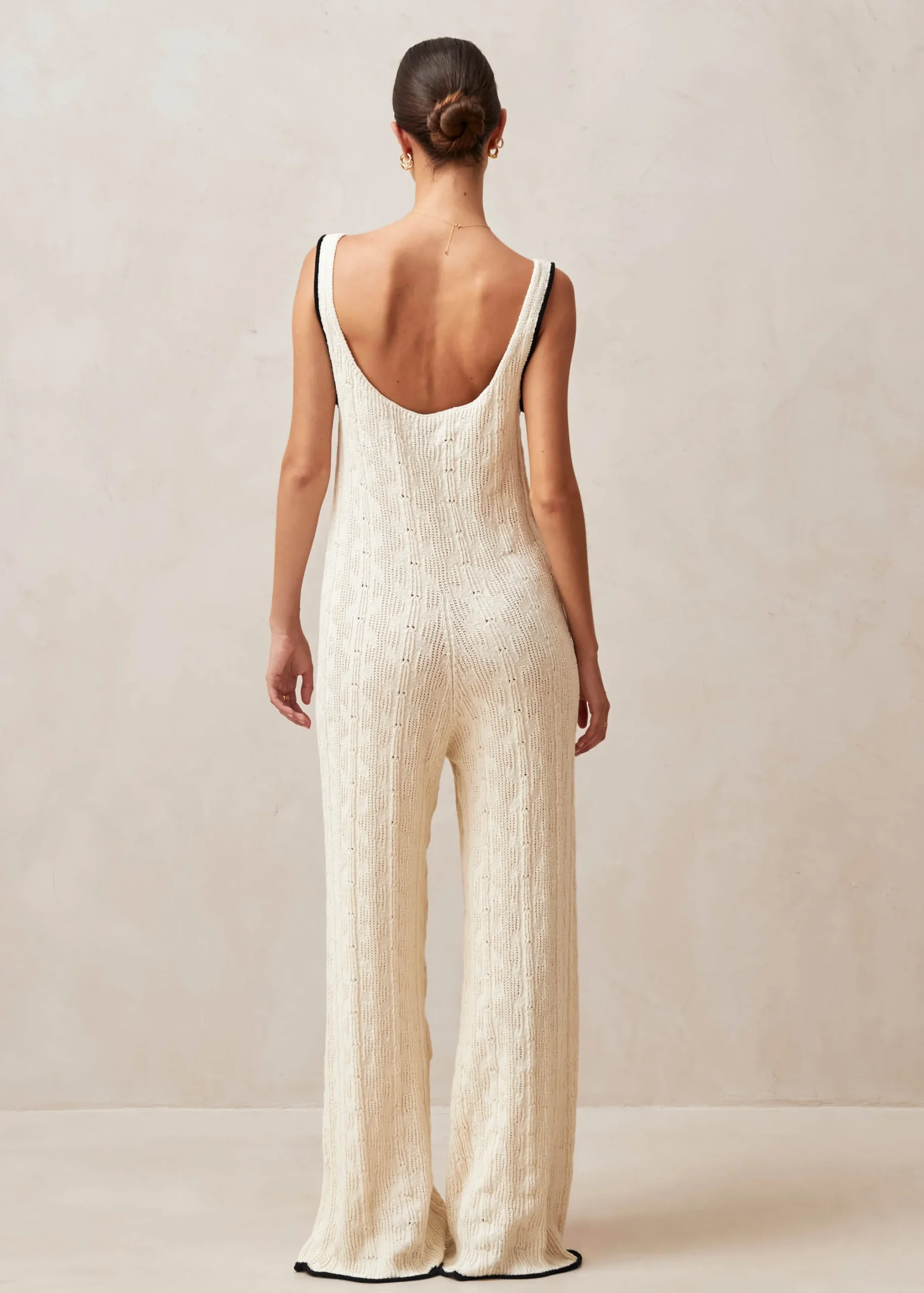 Namo Ecru Tricot Jumpsuit