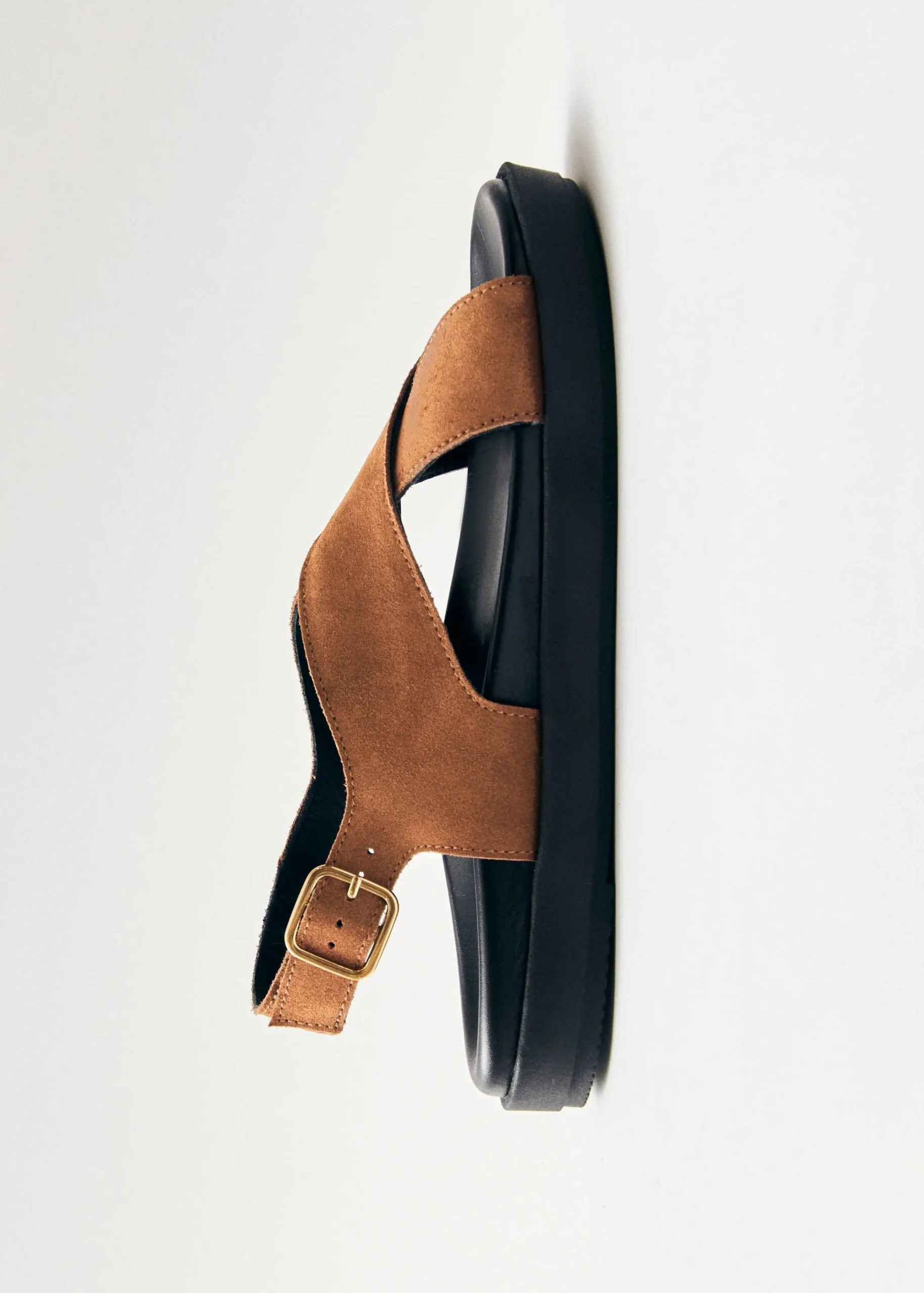 Nico Suede Brown Leather Sandals