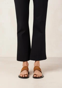 Riley Brown Leather Sandals