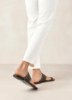Riley Grey Leather Sandals