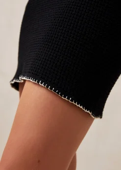 Roma Black Tricot Skirt