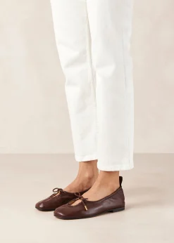 Rosalind Brown Leather Ballet Flats