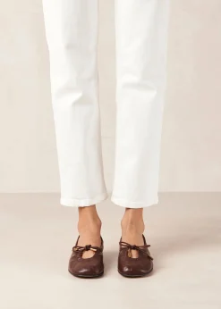 Rosalind Brown Leather Ballet Flats