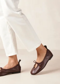 Rosalind Brown Leather Ballet Flats