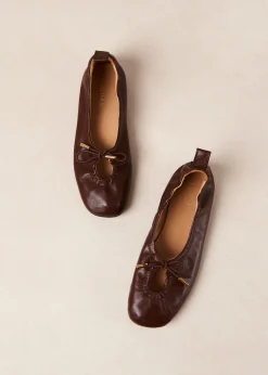 Rosalind Brown Leather Ballet Flats