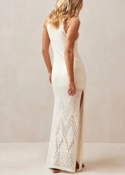 Sorrento Ecru Tricot Maxi Dress
