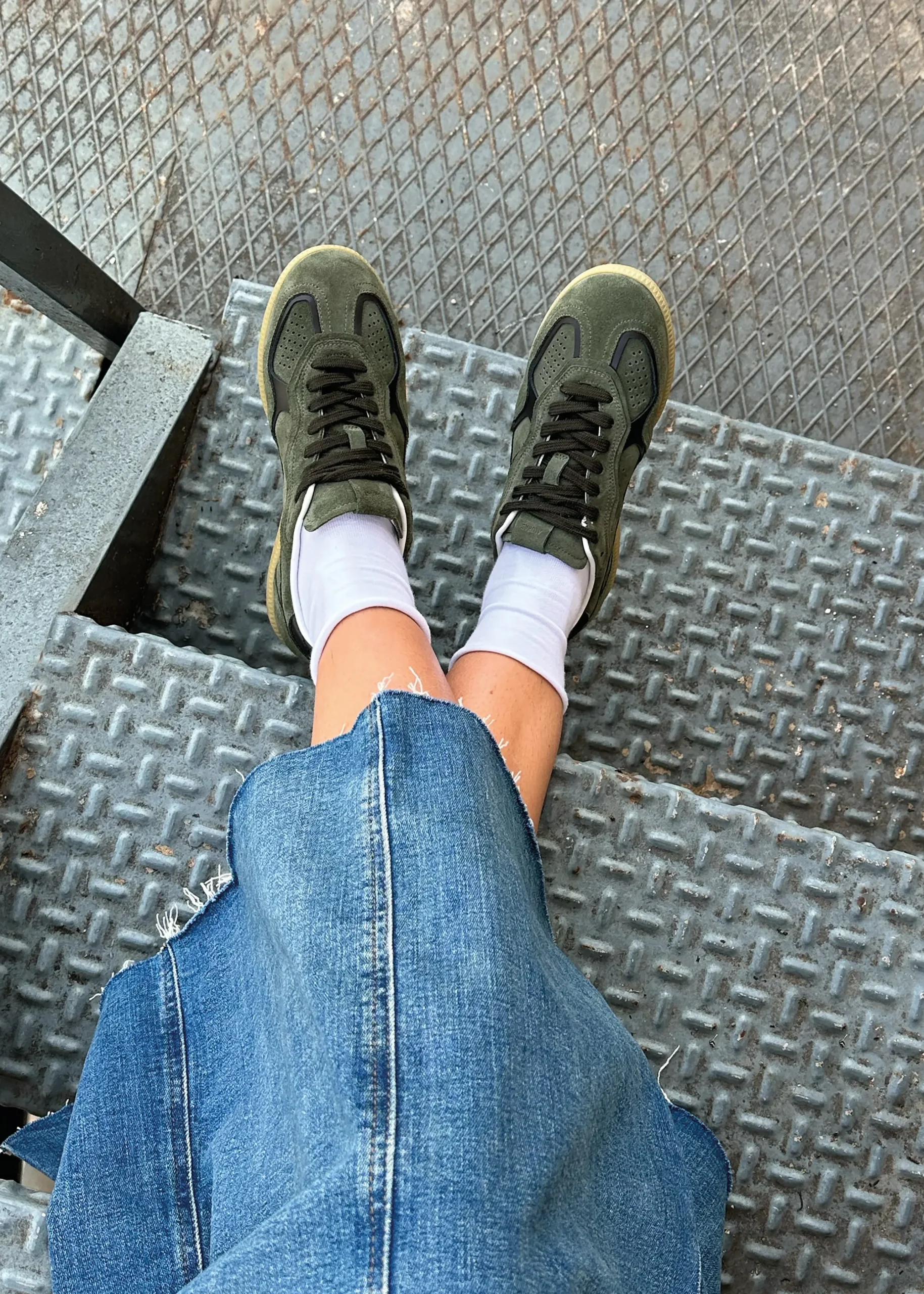 Tb.490 Rife Dusty Olive Leather Sneakers
