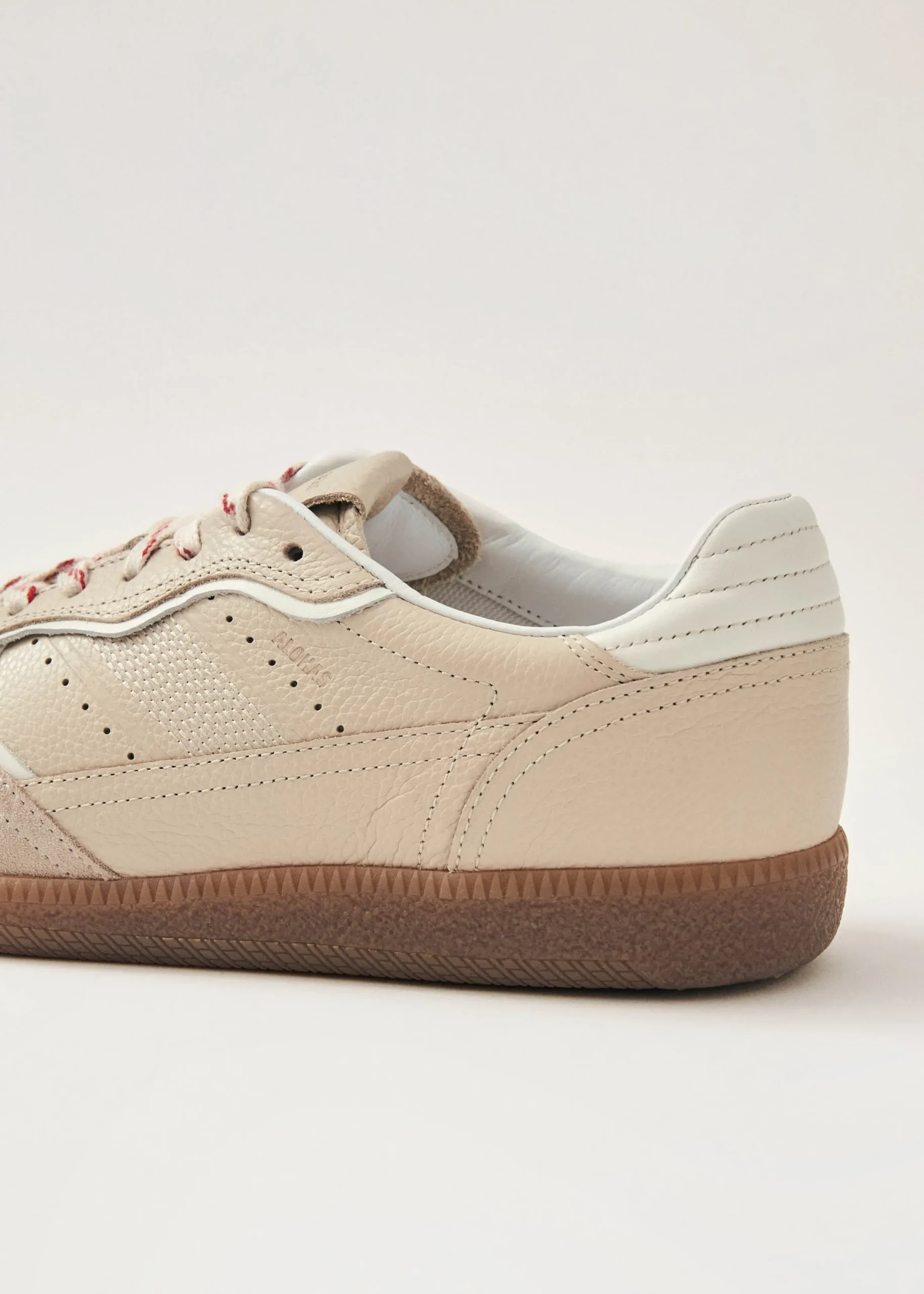 Tb.490 Rife Grain Cream Leather Sneakers