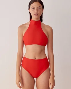The Higher Red Bikini Bottom