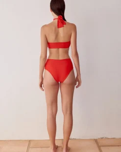 The Higher Red Bikini Bottom