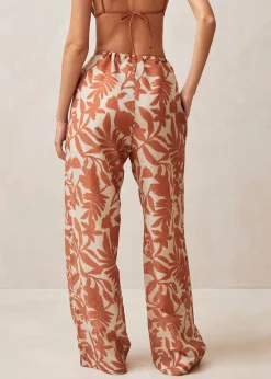 Tiki Floral Orange Pants