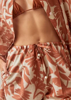 Tiki Floral Orange Pants