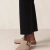 Travis Grey Leather Mules