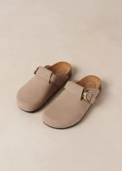 Travis Grey Leather Mules