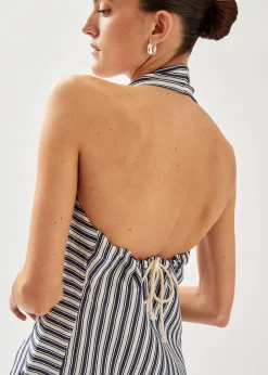 Tulipe Stripes Blue And White Dress