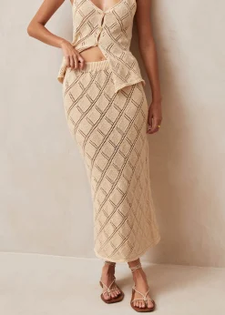 Vittoria Ecru Tricot Skirt