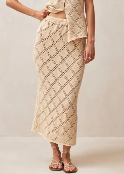 Vittoria Ecru Tricot Skirt