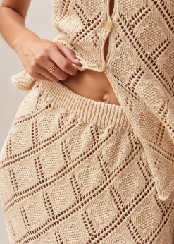 Vittoria Ecru Tricot Skirt