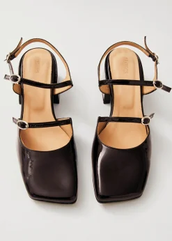 Withnee Onix Brown Leather Pumps