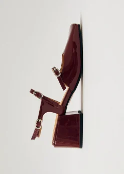 Withnee Onix Burgundy Leather Pumps