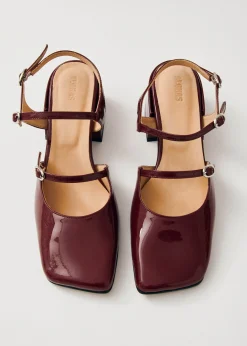 Withnee Onix Burgundy Leather Pumps