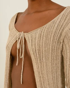 Witty Cream Tricot Cardigan