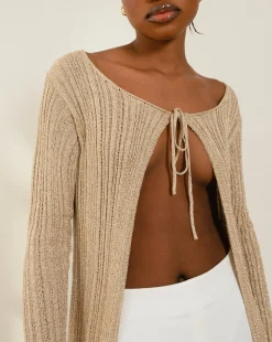 Witty Cream Tricot Cardigan